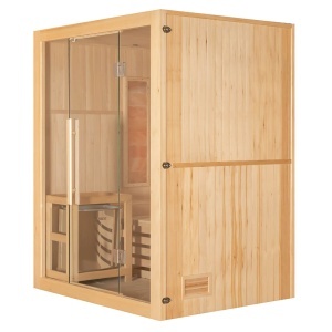 Saună uscată cu încălzitor HARVIA de 3,5 kW, piatră de sare și izolație de perete MO-EA3S, 150 x 120 x 190 cm - Img 6