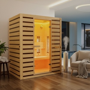 Sauna uscata cu infrarosu la temperatura joasa Tromso3 153 x 110 cm pentru 3-4 persoane - Img 2