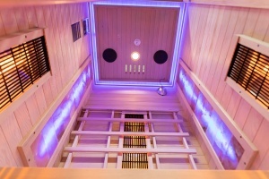 Sauna uscata cu infrarosu si cu piatra sarata pentru 1 persoana C1S 90 x 90 cm - Img 9