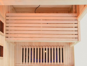 Sauna uscata cu infrarosu si terapie cromatica pentru 2 persoane EP2RS stanga 120 x 120 cm - Img 9