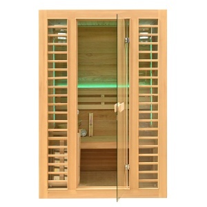 Saună uscată finlandeza MO-EL3S cu soba HARVIA 4,5 kW, 150 x 120 x 190 cm pentru 3 persoane - Img 5