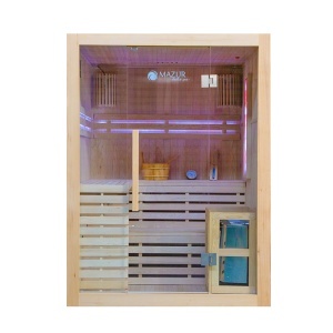 Sauna uscata finlandeza pentru 3 persoane cu soba Harvia 4.5 kW si piatra sarata EA3S XL 150 x 150 x 200 cm - Img 6