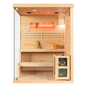 Sauna uscata MO-EP2S XL cu montaj dreapta, soba Harvia 4.5kW, 150 x 120 x 200 cm pentru 2 persoane - Img 7