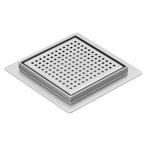 Scurgere baie patrata cu sifon fix Qube DLO8 15 x 15 cm Inox - Img 3