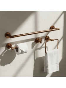 Set accesorii pentru baie GRID Brush Copper 4 piese