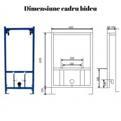 Set Bideu si Vas WC PRO GEBERIT, suspendat, ceramica sanitara, Vas WC SONATA Clementina RIMLESS + Bideu + Capac Soft-Close SLIM PREMIUM + Cadru + Clapeta - Img 10