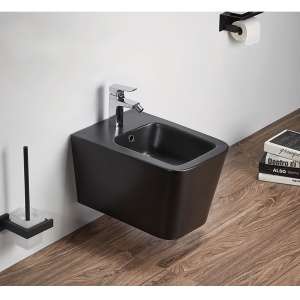 Set Bideu si Vas WC PRO IMPERIA INES RIMLESS BLACK MATT, montaj suspendat, ceramica sanitara, Capac Soft-Close inclus - Img 6