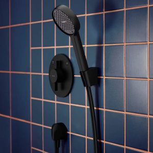 Set de dus cu porter Hansgrohe Activera Select S negru mat 2 functii EcoSmart - Img 2
