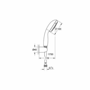 Set de dus Grohe New Tempesta 100 cu 3 jeturi crom - Img 2