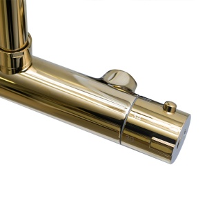 Set De Dus T151C Model Modern cu Termostat si Efect De Ploaie, Culoare Gold - Img 3