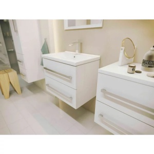 Set dulap baza suspendat Defra Granada alb lucios cu lavoar Flex 60 cm - Img 6