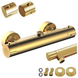 Set dus baie cu termostat, montaj pe perete , T203B Gold - Img 13