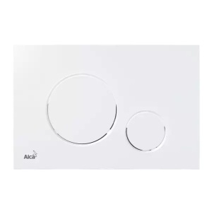 Set rezervor WC cu cadru incastrat Alcadrain AM101/1120 si clapeta M676 alb mat plus vas WC Fluminia Minerva cu capac softclose alb - Img 7