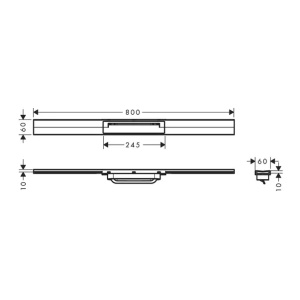 Set rigola pentru dus plus capac Hansgrohe RainDrain Flex ajustabil 80 cm negru mat - Img 5