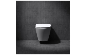Set Vas WC PRO GROHE, Montaj Suspendat, Ceramica Sanitara, Vas WC SONATA Clementina RIMLESS + Capac Soft-Close PREMIUM Inclus + Cadru + Clapeta - Img 5