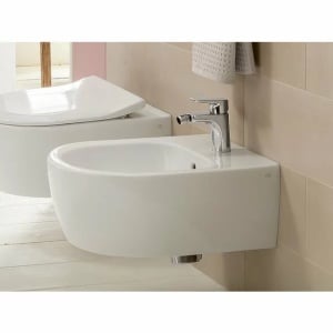 Set vas wc si bideu suspendat Villeroy&Boch Avento Direct Flush cu capac slim soft close - Img 1