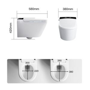 Set vas WC Smart ,cu functie bideu, Buton Crom, cadru inclus - Img 21