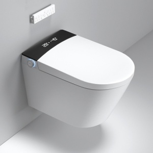 Set vas WC Smart ,cu functie bideu, Buton Negru, cadru inclus - Img 8