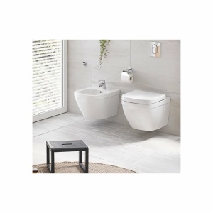 Set Vas WC suspendat,cu capac soft-close, si bideu PRO GROHE EURO CERAMIC RIMLESS TRIPLE VORTEX - Img 1