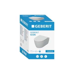 Set vas WC suspendat Geberit iCon TurboFlush, capac soft-close inclus, alb lucios - Img 3