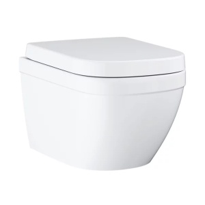 Set vas wc suspendat Grohe Euro Ceramic Triple Vortex rimless si capac softclose - Img 1