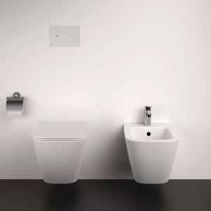 Set vas WC suspendat Ideal Standard I.life B cu capac slim softclose si set rezervor cu cadru incastrat si clapeta crom - Img 9