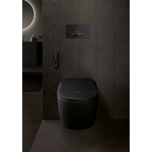 Set vas WC suspendat Villeroy&Boch Supreo Select rimless cu functie de bideu electric si capac softclose negru mat - Img 7
