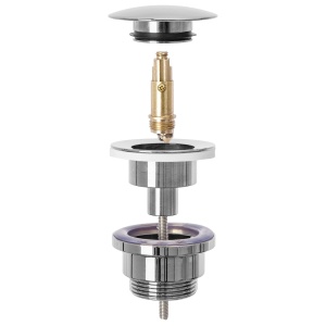 Sifon de scurgere universal+ ventil klik-klak, sistem Push-up, finisaj Crom - Img 4