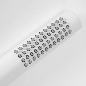 Sistem Complet De Dus REA LUNGO ALB + BOX, Montaj In Perete, Para Rotunda Tip Ploaie 25x25 Cm, 2 Functii De Curgere A Apei, Alb Mat - Img 7