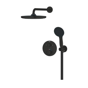 Sistem de dus incastrat Grohe Precision cu palarie rotunda Vitalio Start 250 negru mat - Img 3