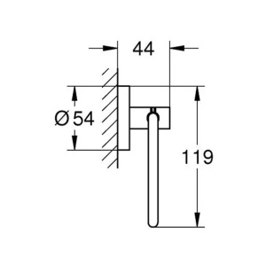 Suport hartie igienica Grohe Essentials crom periat Supersteel - Img 2