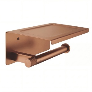 Suport pentru hârtie igienică cu poliță 39105A Rea ORI Brush Copper