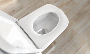 Tece TECEone - Toaletă suspendată cu duș de bideu, Rimless, alb 9700200 - Img 5