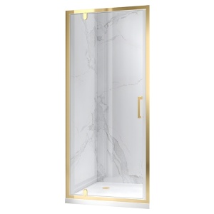 Usa de dus batanta pentru nisa KZ18A auriu periat 70 x 195 cm sticla 6 mm