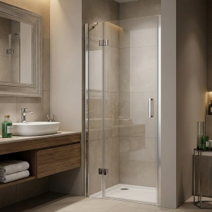 Usa de dus batanta pentru nisa KZ27 crom 90 x 195 cm sticla 6 mm - Img 19
