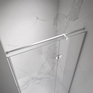Usa de dus batanta pentru nisa ZES-KZ17B crom 80 x 195 cm sticla 6 mm - Img 6