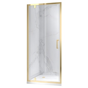Usa de dus batanta pentru nisa ZES-KZ18B-GL-BR-80 auriu periat 80 x 195 cm sticla 6 mm