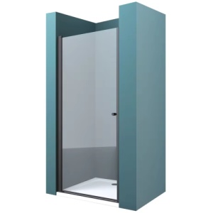 Usa de dus batanta Veldman Atlanta negru 80.5 - 81.5 x 195 cm sticla 6 mm