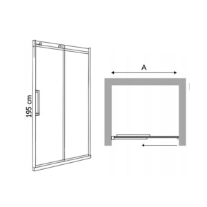 Usa de dus glisanta Veldman Tessa crom 110 x 195 cm sticla 8 mm - Img 9
