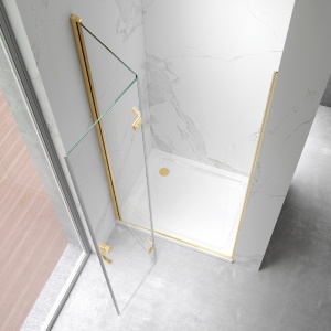 Usa de dus pliabila, Dimensiune 80 cm, Sticla securizata 6mm - Img 2