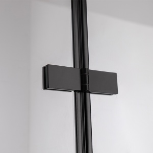 Usi pentru dus cu rame negre si sticla securizata 6mm SH01 B 90 cm - Img 8