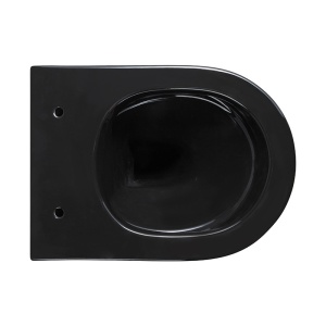 Vas de toaleta suspendat Mizu Black Gloss, rimless, cu capac din duroplast cu softclose - Img 4