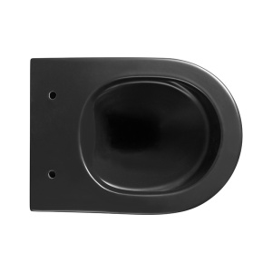 Vas de toaleta suspendat Mizu Black Matt&Gold, rimless, cu capac din duroplast cu softclose - Img 14