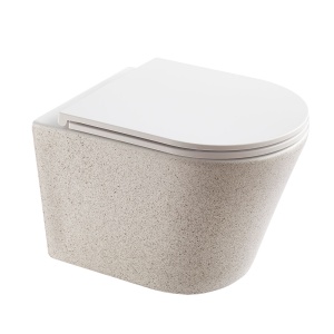 Vas de toaleta WS-W04-CV20M suspendat, Gri deschis Terrazzo, 49X35.5X32.5cm
