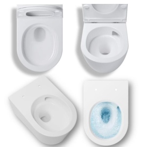 Vas wc Arizona, tehnologie Vortex, rimless, suspendat. culoare alb mat - Img 4