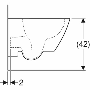 Vas WC oval si suspendat rimfree Geberit Smyle Square alb - Img 6
