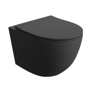 Vas WC PRO VERA NEGRU MAT, Capac Slim Premium Soft-Close Inclus , Montaj Suspendat, Ceramica sanitara - Img 4