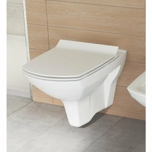 Vas WC suspendat Cersanit Carina New Clean On cu capac slim si inchidere lenta - Img 1