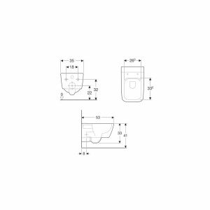 Vas WC suspendat Geberit iCon Square Rimfree - Img 3