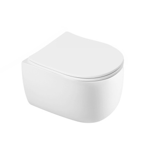 Vas WC suspendat Lake Tornado White, rimless cu capac softclose